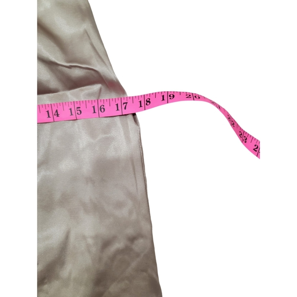(W) Satin Ruched Gold Dress From LeChateau - Picture 5 of 7